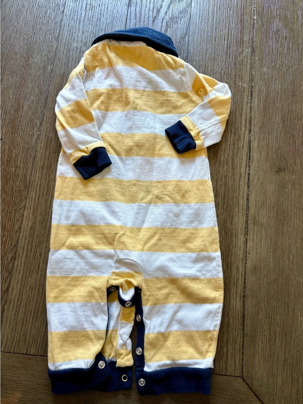 Ralph Lauren Yellow & White Striped Rugby One-Piece
